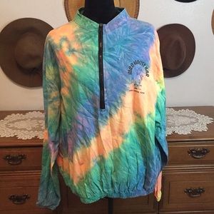 VTG 90’s  Pastel Tie Dye Half Zip Top
